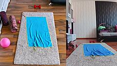 Wet and wild naked workout on dual cam—can you handle this curvy action?