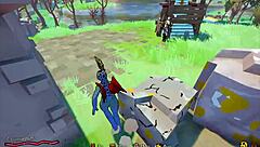 Daggan Pink Hentai Game Ep 1 with Outdoor Futanari Orgy Action