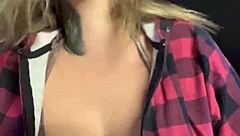 I can't believe it, almost got kicked outta gym for my outfit, they got so turned on seein my hard tits bouncin