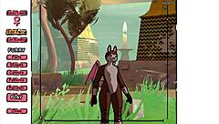 Daggan Pink Hentai Game Ep 1 with Outdoor Futanari Orgy Action