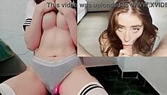 i’m a hot latina, got cum on face by mistake