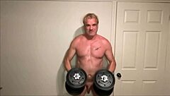 training like a pro with my strict daddy at home. i couldn't resist his tough lessons.