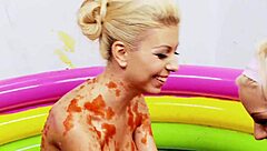 Sapphic Tale of Blonde Sluts Lou Lou and Christine Love Licking Pussy