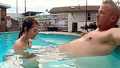 Hazel Haze Fucks and Sucks Cock Poolside with Intense Passion!