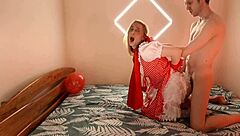 Amateur Deepthroat And Rough Anal With Girl In Red