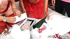 Hey, check out this hot Christmas exchange with big tits and riding in AlexxxTreme