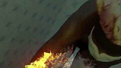 Skinny teen slut got slammed hard in shower doggy style