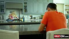 Sexy blonde teen Katie Morgan seduces friend and drains him dry.