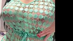 Ryan Smiles flaunts massive natural tits in daring public display.