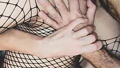 mature skinny wife tries anal in a steamy amateur homemade clip with stockings