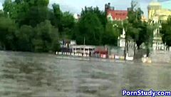 public nude eurobabe rides waterbike with wild fetish energy.