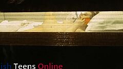 Watch your neighbour stroking herself in a hot solo act