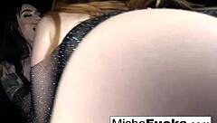 Misha and Pornstar Madison Morgan Lick Each Other Wet Then Clean