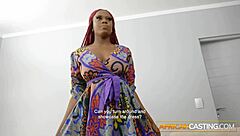 ethnic african slut craves huge cock in interracial casting fuck
