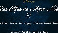 les elfes de mère noël get wild with french dirty talk and squirting 💦