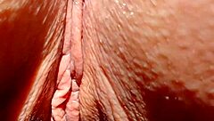Maturemons grinds her wet shaved pussy close up, flashing legs to pure bliss.