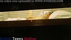 You watch your curvy British neighbor masturbating secretly