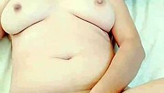 Latina babe works huge dildo for double finish