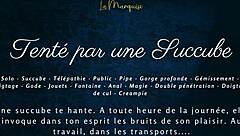 Tempted by French Succubus with Dirty Public Anal Talk