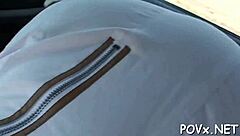 Shaved Pussy Takes Hard Pounding from Erected Cock