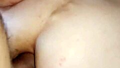 Beautiful milf wife slips into stockings to lure her husband into a hot homemade anal session.