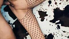 Beautiful milf wife slips into stockings to lure her husband into a hot homemade anal session.