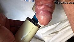 cum after vibrator on soft cock