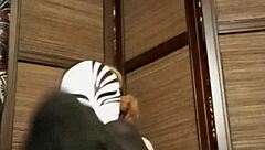 a woman in pantyhose and stockings relaxes at home