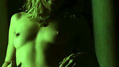 beautiful blonde teen amelia poses gracefully with the ball, showing off her stunning exposed body.