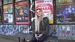 Natural Teenie Gives Blowjob in POV and Gets Yummy Twat Reamed