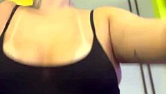 At the building gym, neighbors stare at my wet pussy and hard nipples.