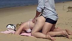 Man, I met this juicy milf at beach, total slutty vibe!