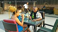 HonryBlack Porn1 - Ebony Sex Goddess Meets Naija Star for Bar Fun