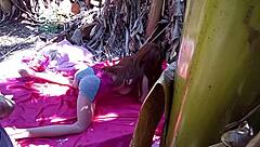 Curious How a Brunette Plays with a Sex Toy in Public?