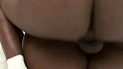 Thicc black sista shakes big booty for hard banging.