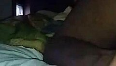 She lifts her feet up for deep anal action at home