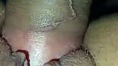 Close up view of fucking the wet pussy bareback with big cock