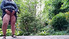 hey, sweet step mom helps step son pee standing in public! 😳