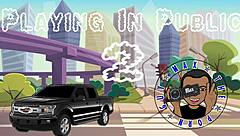 Public Play with Latina and Ebony Petite on Big Black Cock