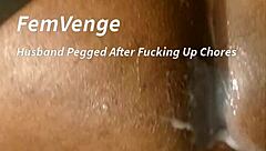 Angry Black Wife Turns Husband into Strapon Whore