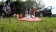 no panties girls flash assets in public try-on haul.