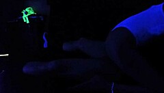 carrie b gets hardcore blacklight sex with gagging and choking