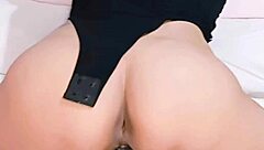 Bluee, the cute Spanish brunette, films herself playing with toys solo.