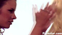 Lesbian Stars Anita Dark And Wanda Curtis Tease In Tight Corsets