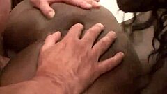 Man, watching three black babes share cum with one lucky client is unreal!