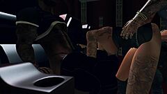 a friday evening turns into a sexy interracial group encounter at the movies