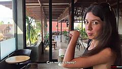 Crazy day, gave a blowjob in Starbucks toilet with cum coffee