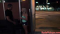 Roughfucked babe gets banged by dom stranger in public