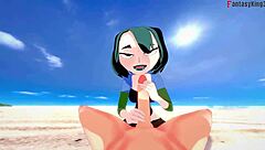 gwen gets wild on the beach in free pov fantasy. total drama action unfolds with fantasyking3 in full 3d glory.