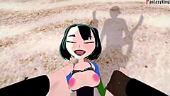 gwen gets wild on the beach in free pov fantasy. total drama action unfolds with fantasyking3 in full 3d glory.